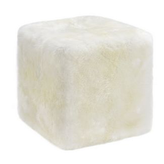 Auskin Lambskin Longwool Cube in Ivory.