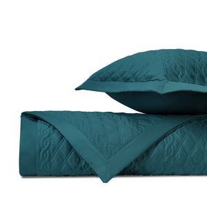 Home Treasures Abbey Quilted Bedding Fabric - Teal.