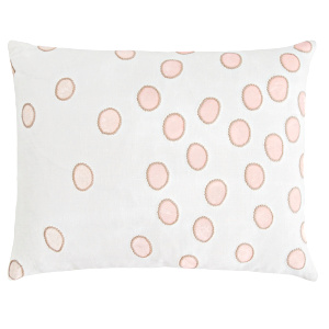 Kevin OBrien Studio Ovals Appliqued Velvet Linen Decorative Pillows