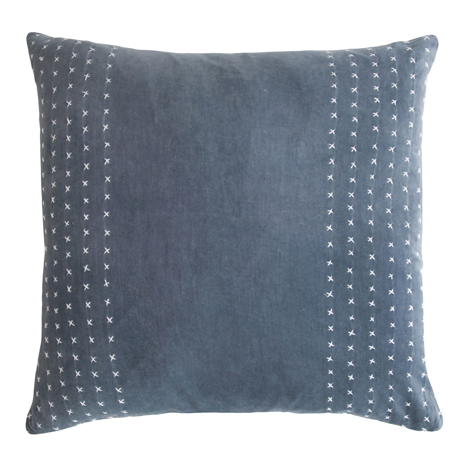 *Kevin OBrien Studio Stripe Stitched Cotton Velvet Decorative Pillow